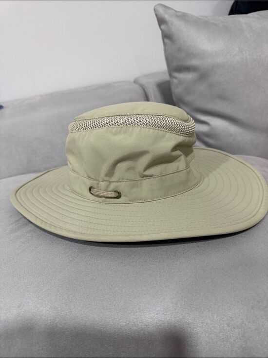 The Airflo Tilley Hat Size 7 1/8 Cream Beige Wide Brim LTM6 Outdoor Vented main image 7